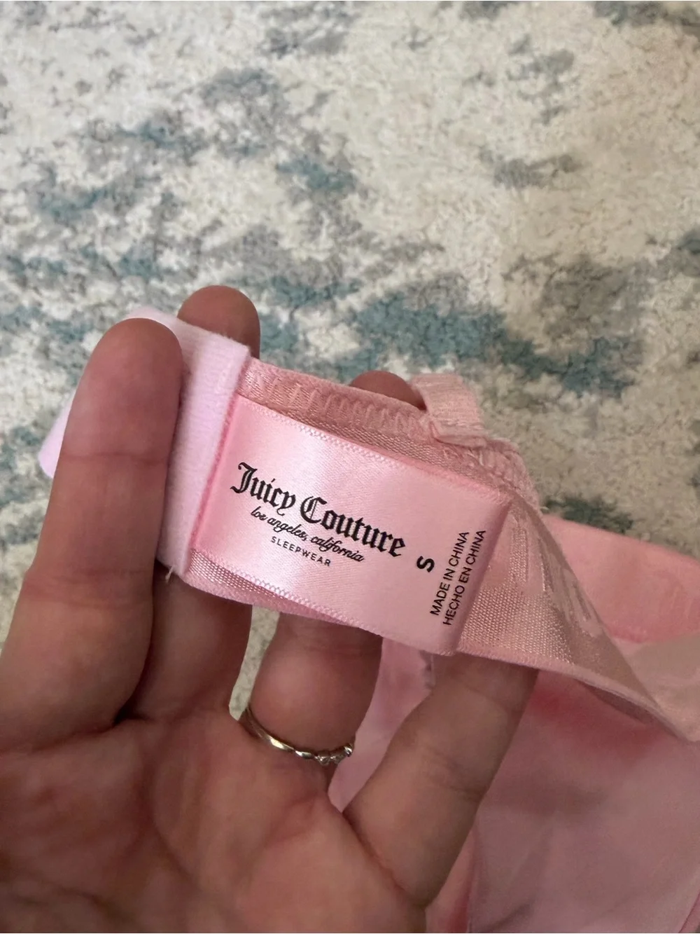 Juicy Couture Pink Logo Bralette Wireless Padded Bra Small